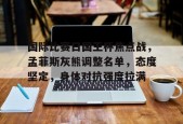 关于国际比赛日国王杯焦点战，孟菲斯灰熊调整名单，态度坚定，身体对抗强度拉满的信息-游戏